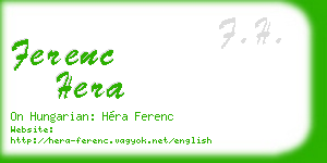 ferenc hera business card